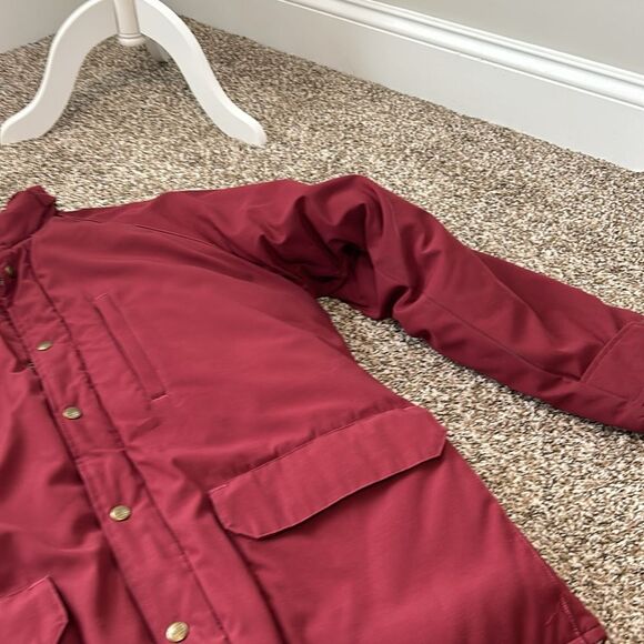 Vintage 80s LLbean Winter Insulated Burgundy Winter Snow Ski Jacket Coat L - Picture 15 of 15
